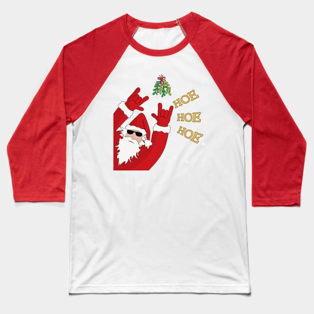 Bad Santa Baseball T-Shirt by valentinahramov